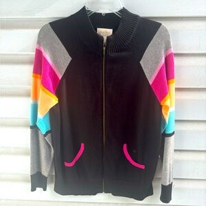 Studio Work| Zip up sweater | size S color black.